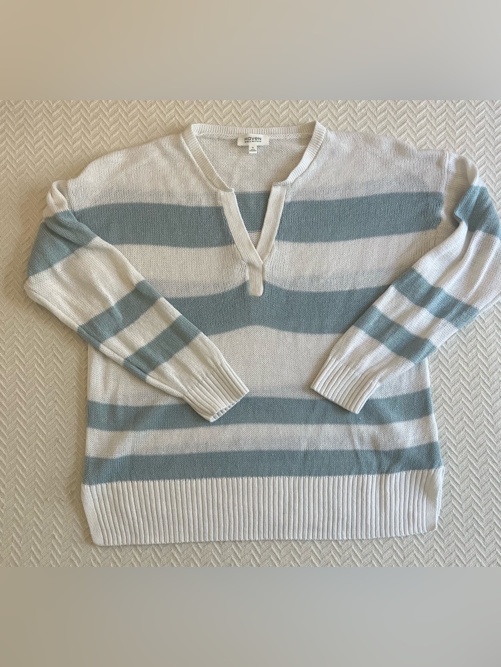 Haven Organic Cotton & Linen Striped Sweater